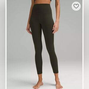Lululemon Align HR Pant 25" Dark Olive Size 12 NWT